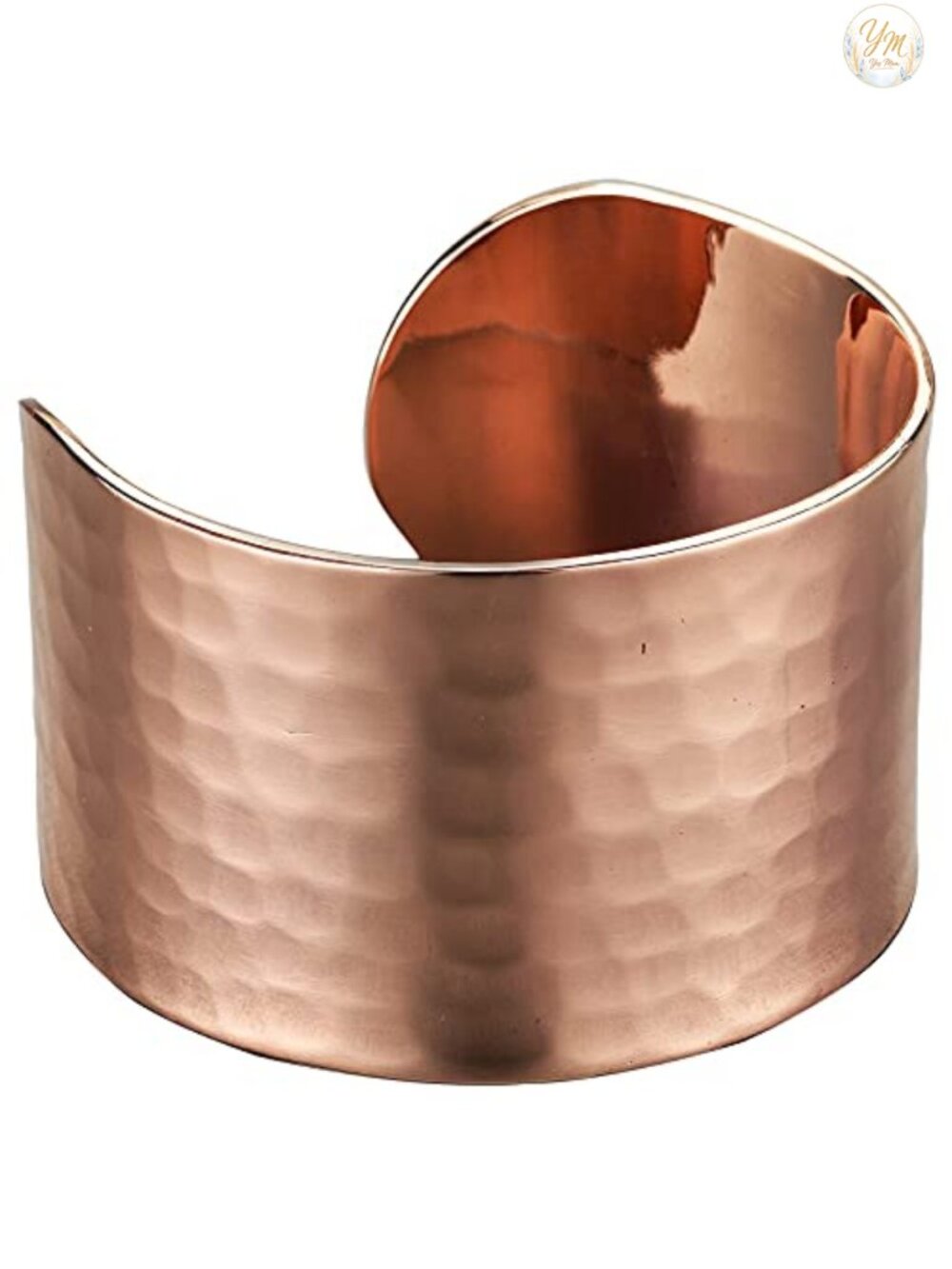 Pure Copper Hammered Cuff Bracelet, Handmade, Adjustable, Non-Magnetic